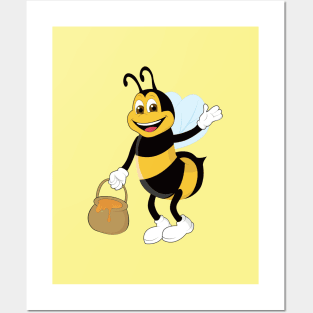 Happy Bee for kids Posters and Art